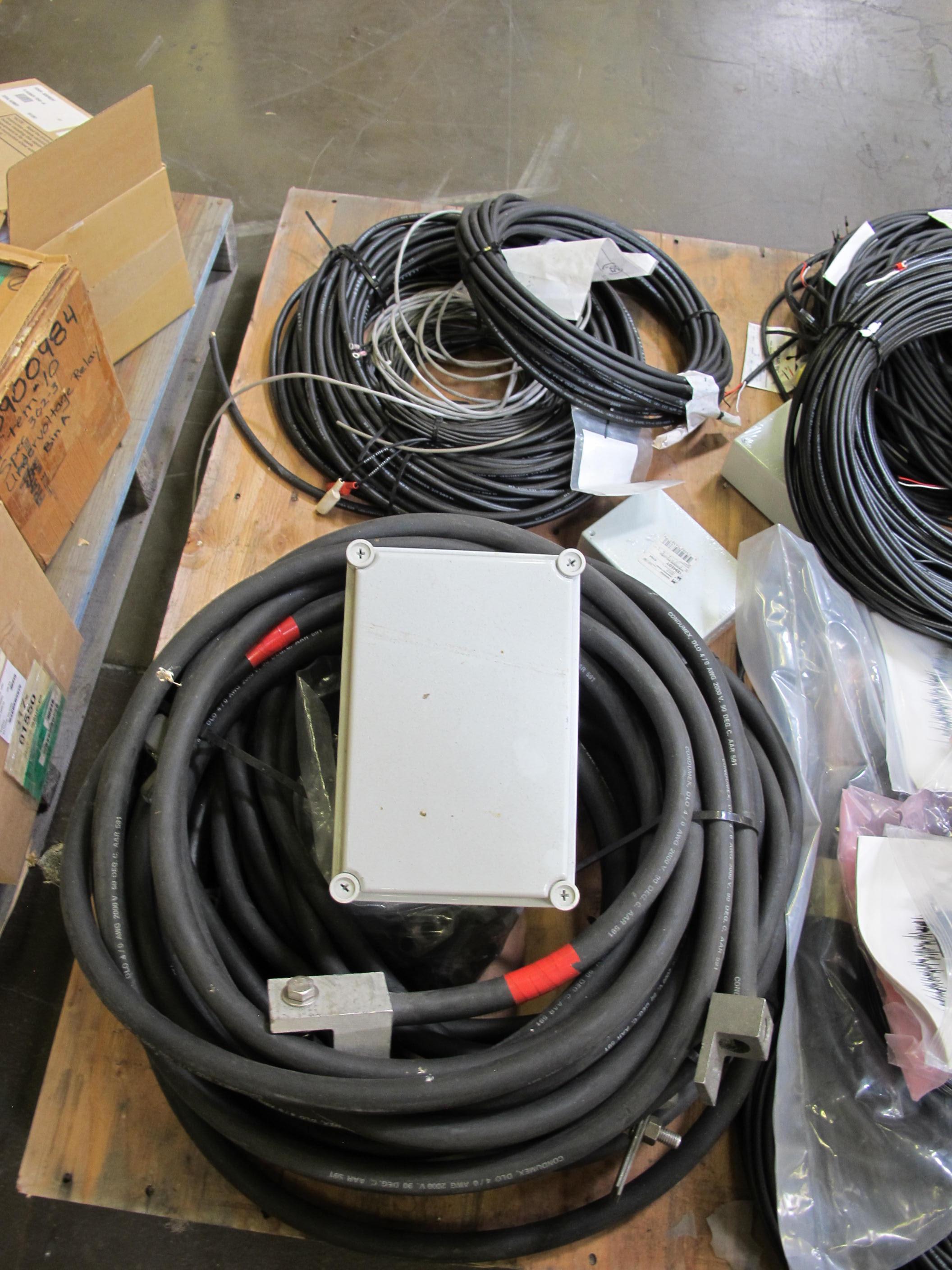 LOT TO INCLUDE: (1 PALLET) MISC. ELECTRICAL CABLE AND WIRE. LOADING & HANDLING FEE $15-4576
